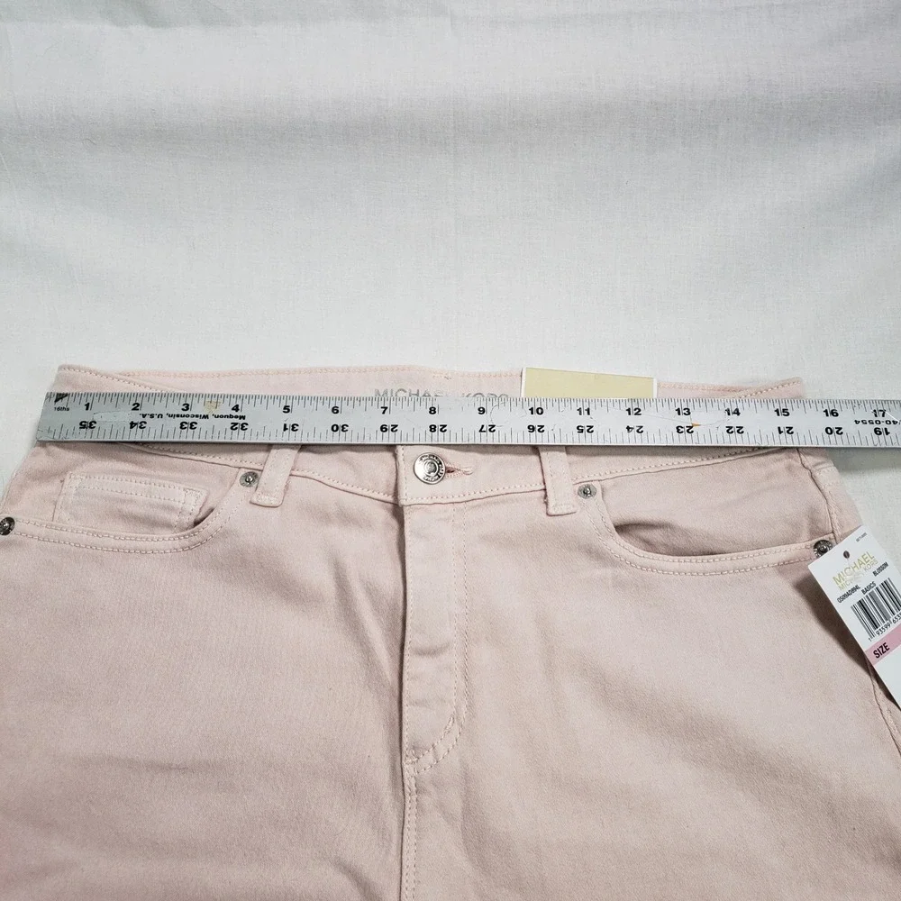 Michael Kors Women Izzy Skinny Jeans Size 10 Pink Mid-Rise QS09AD894L‎